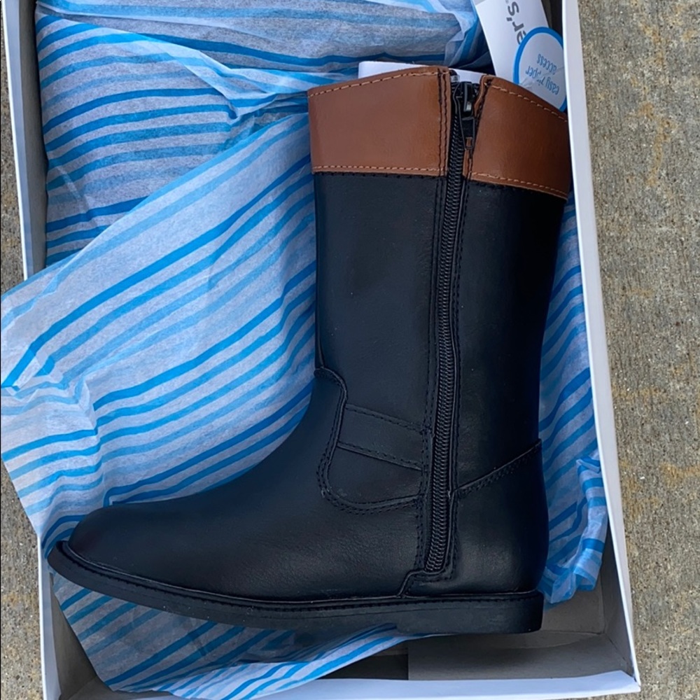 Carters Black and Tan kids boots